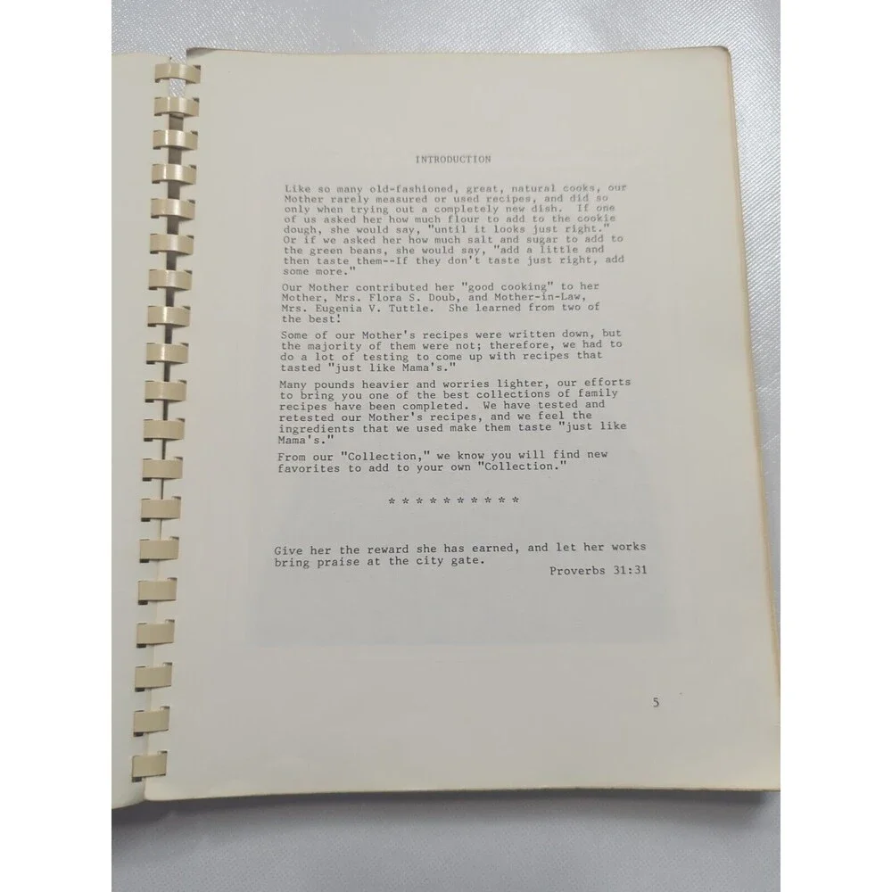 Clarice Doub Tuttle Family Recipe‎ Book Pfafftown, NC Elm Grove United Methodist